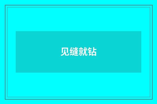 见缝就钻