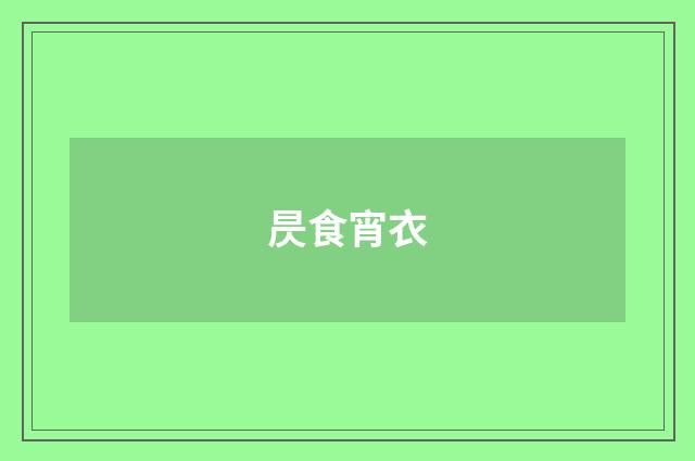 昃食宵衣