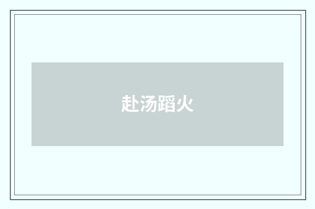 赴汤蹈火