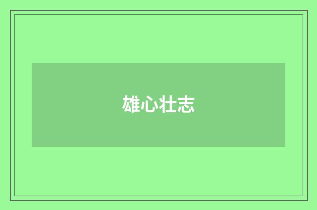 雄心壮志