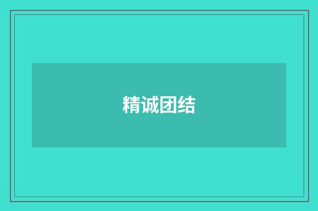 精诚团结