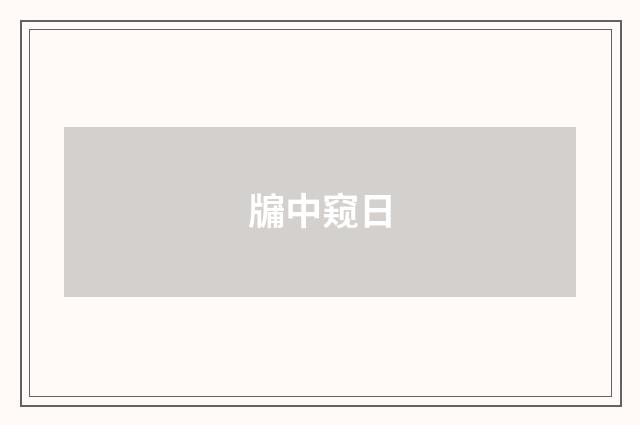 牖中窥日