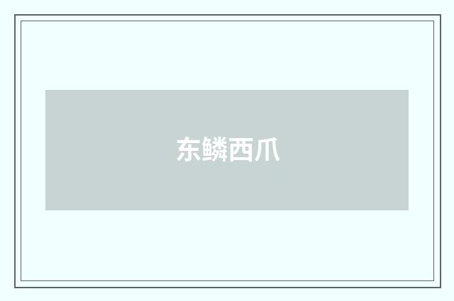 东鳞西爪