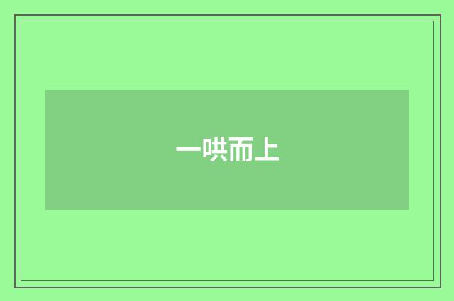 一哄而上