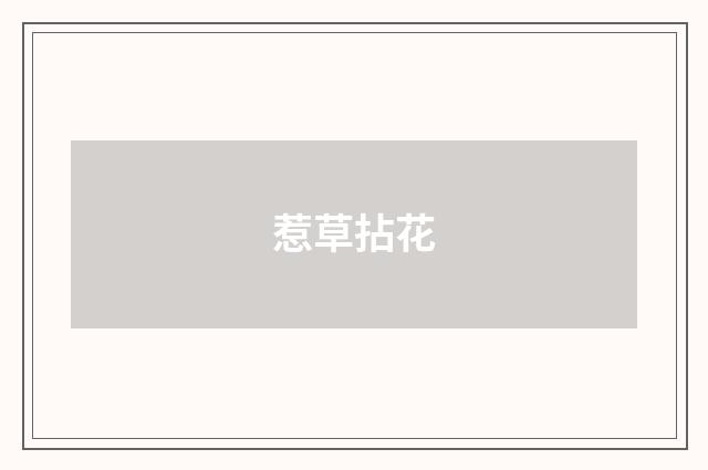 惹草拈花