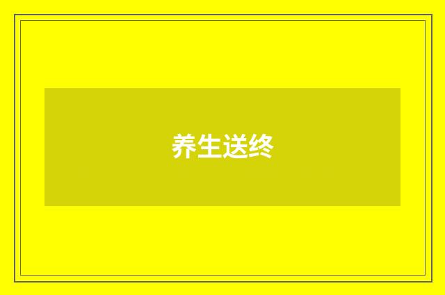 养生送终