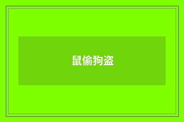 鼠偷狗盗