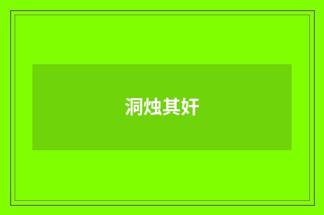 洞烛其奸