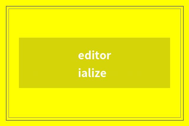 editorialize