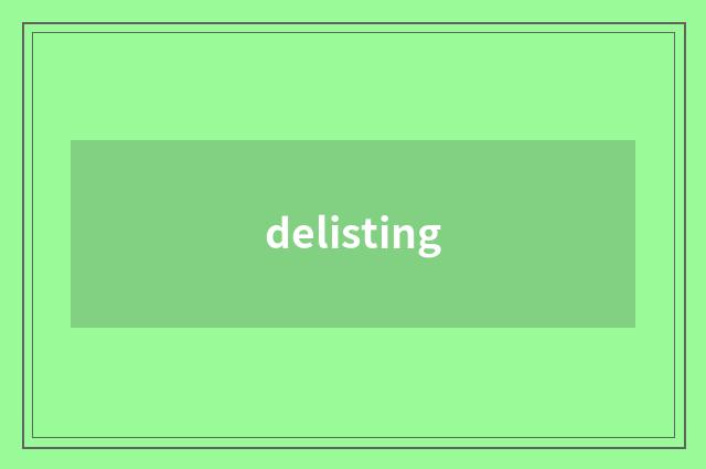 delisting
