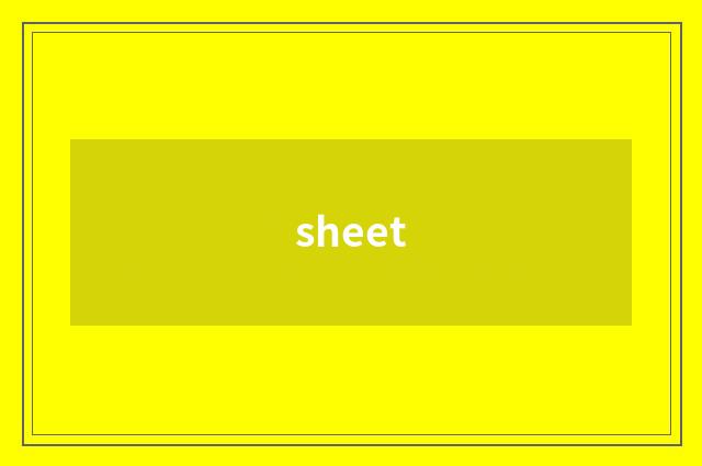 sheet