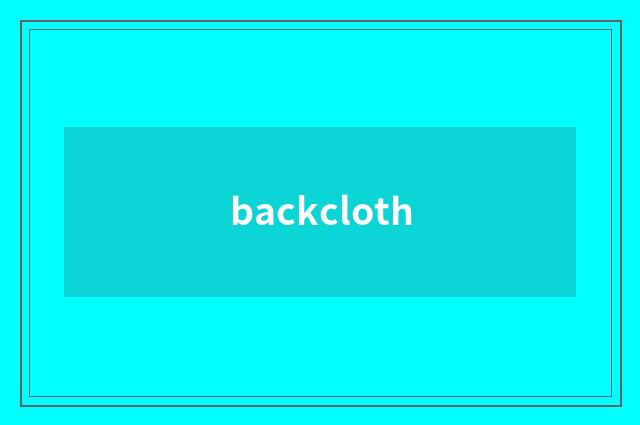 backcloth