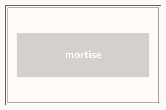 mortise