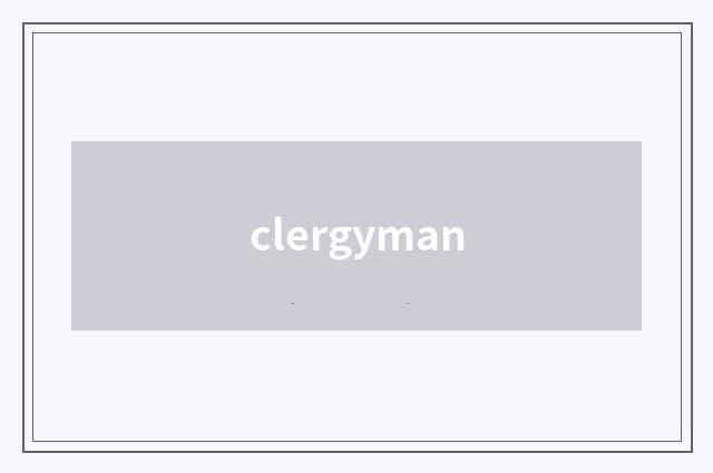 clergyman