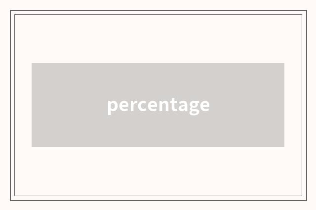 percentage