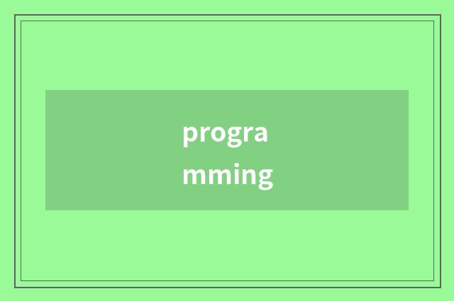 programming