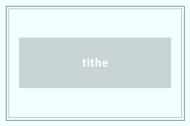 tithe