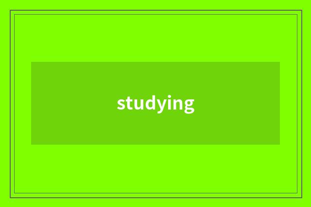 studying