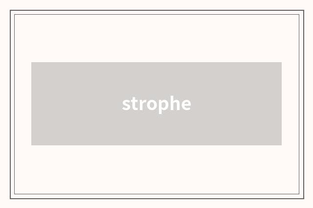 strophe