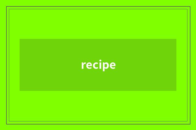recipe