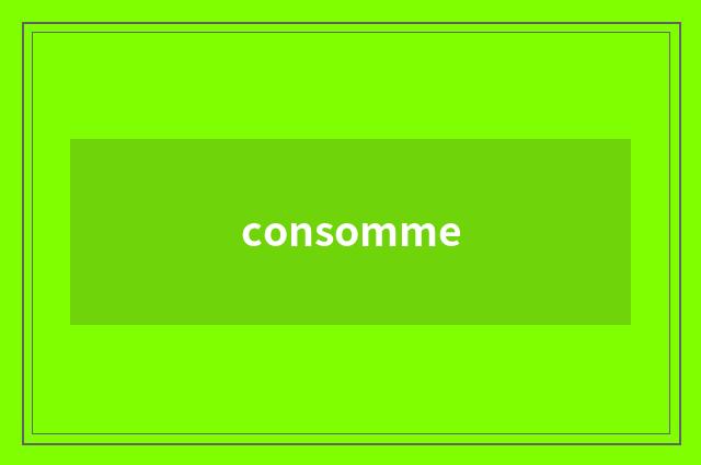 consomme