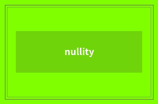 nullity