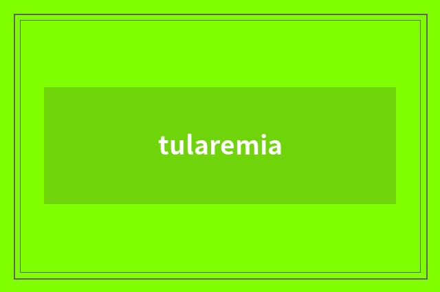 tularemia