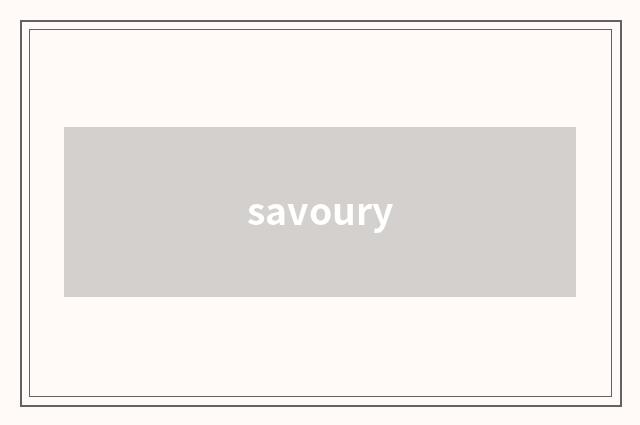 savoury