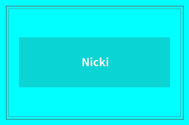 Nicki