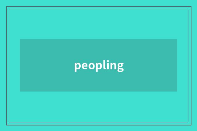 peopling