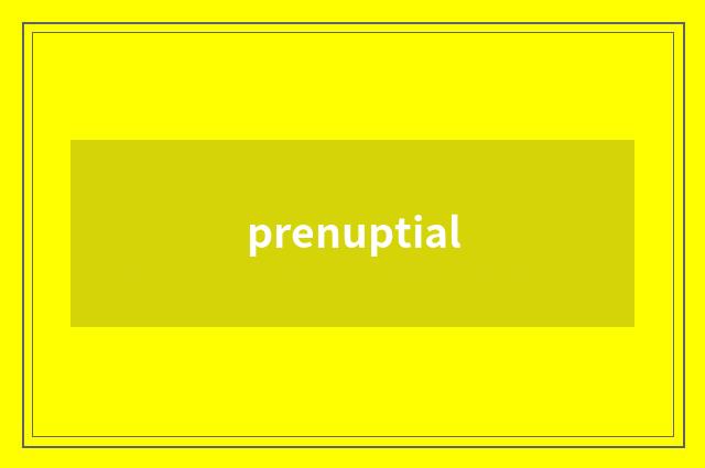 prenuptial