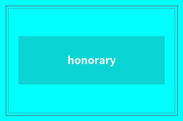 honorary