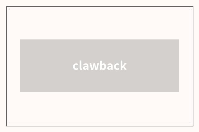 clawback