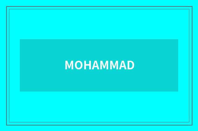 MOHAMMAD