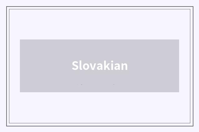 Slovakian