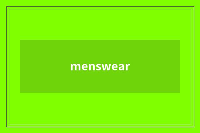menswear