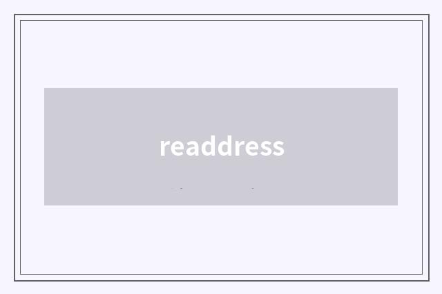 readdress