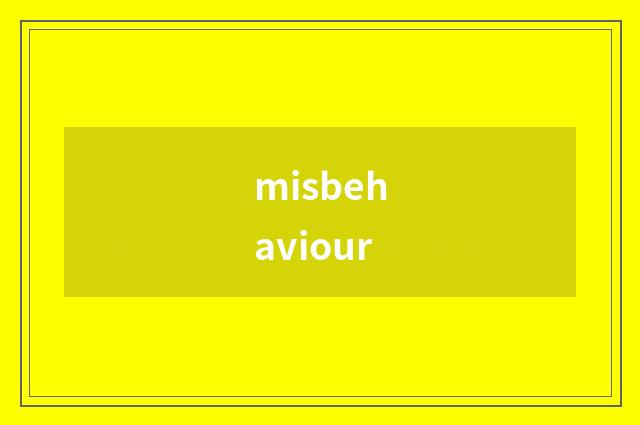 misbehaviour