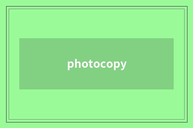 photocopy