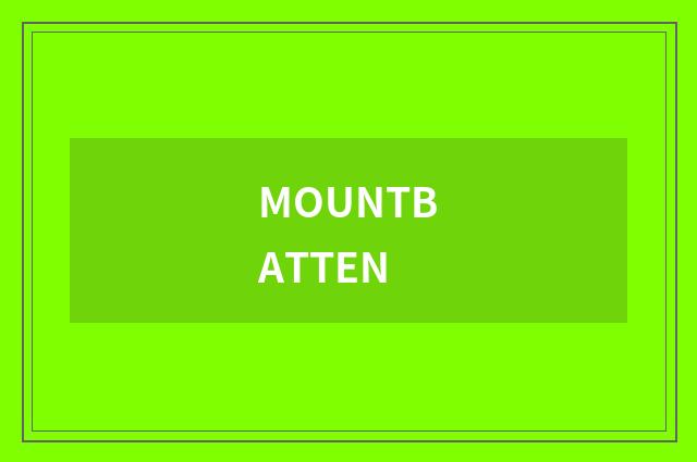 MOUNTBATTEN