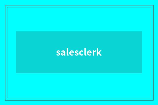 salesclerk