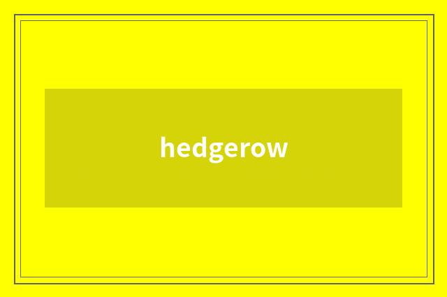 hedgerow
