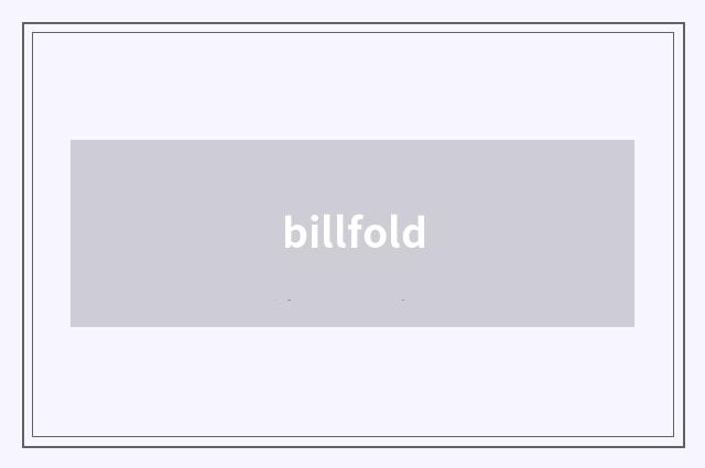 billfold