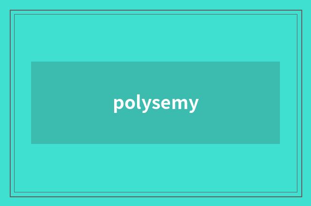 polysemy