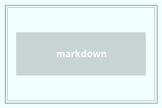 markdown