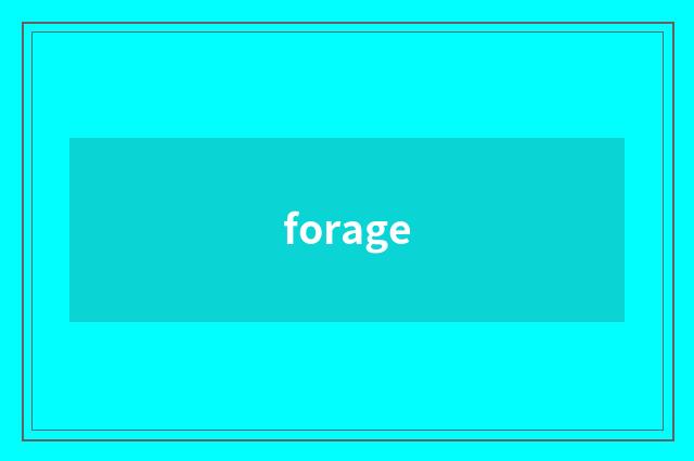 forage
