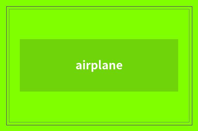 airplane