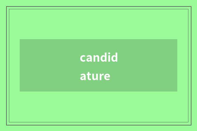 candidature
