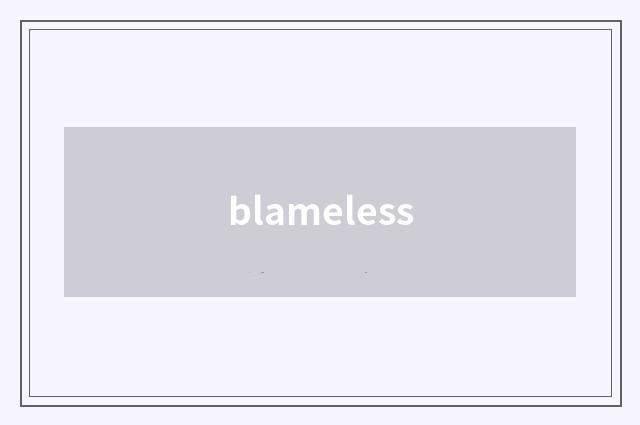 blameless