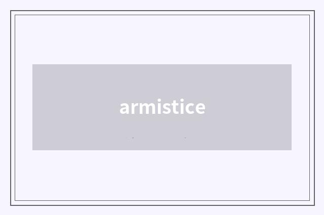 armistice